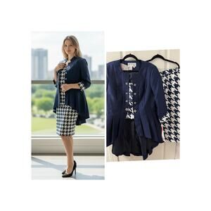 NWT $269 Dorinda Clark Cole 2 Piece Skirt Suit Size 18